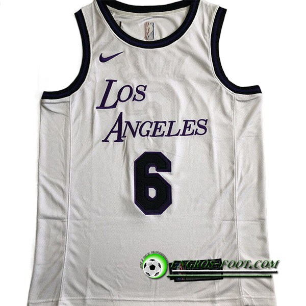 Maillot Los Angeles Lakers (JAMES #6) 2022/23 Blanc