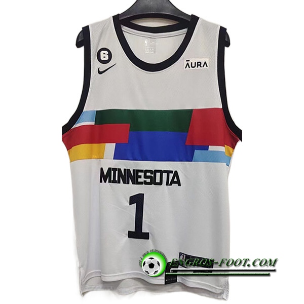 Maillot Minnesota Timberwolves (EDWARDS #1) 2022/23 Rouge