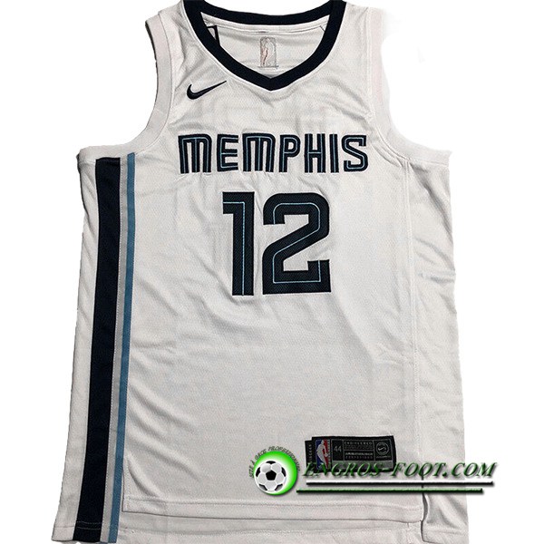 Maillot Memphis Grizzlies (MORANT #12) 2022/23 Blanc