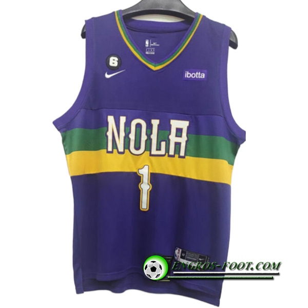 Maillot New Orleans Pelicans (WILLIAMSON #1) 2022/23 Pourpre