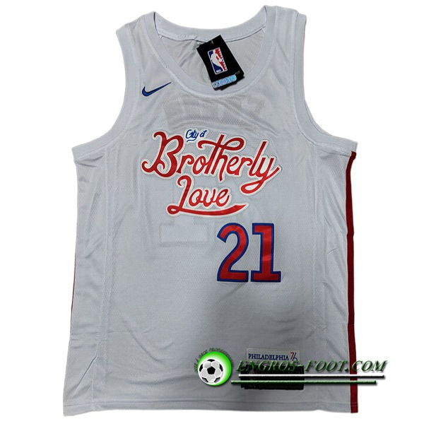 Maillot Philadelphia 76ers (EMBID #21) 2022/23 Blanc