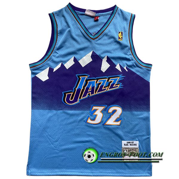 Maillot Utah Jazz (MALONE #32) 2022/23 Bleu Clair