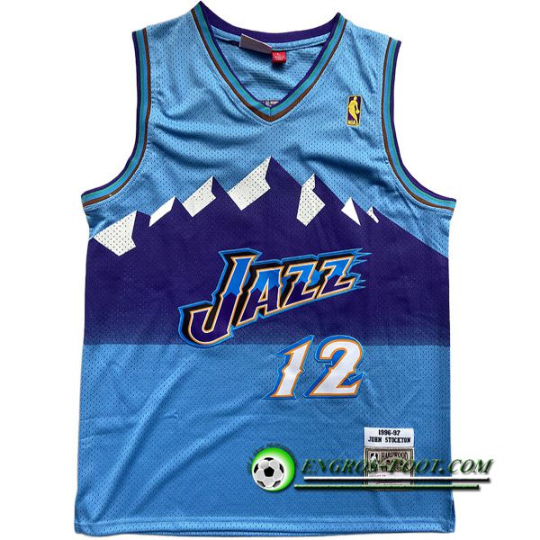 Maillot Utah Jazz (STOCKTON #12) 2022/23 Bleu Clair