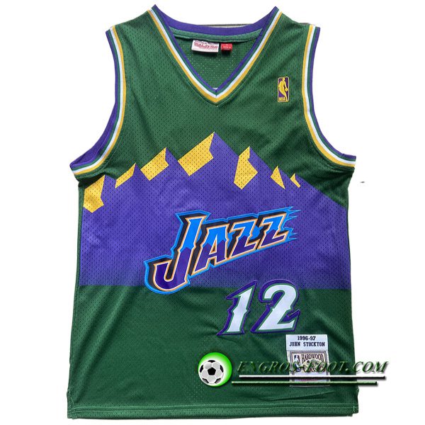 Maillot Utah Jazz (STOCKTON #12) 2022/23 Vert