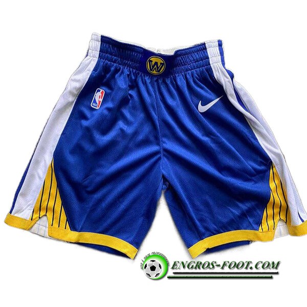 Shorts NBA Golden State Warriors Bleu/Blanc