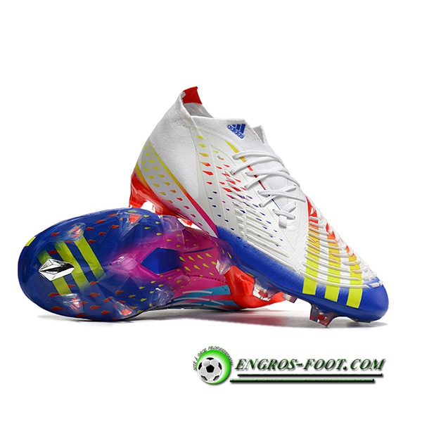 Adidas Chaussures de Foot Predator FIFA World Cup Qatar 2022 Edge+ FG Blanc -02