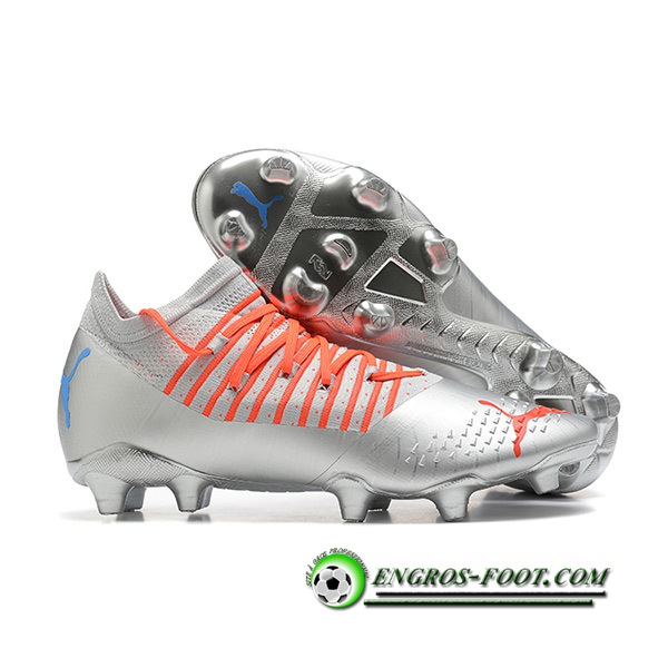 PUMA Chaussures de Foot Future Z 1.3 Teazer FG Argent