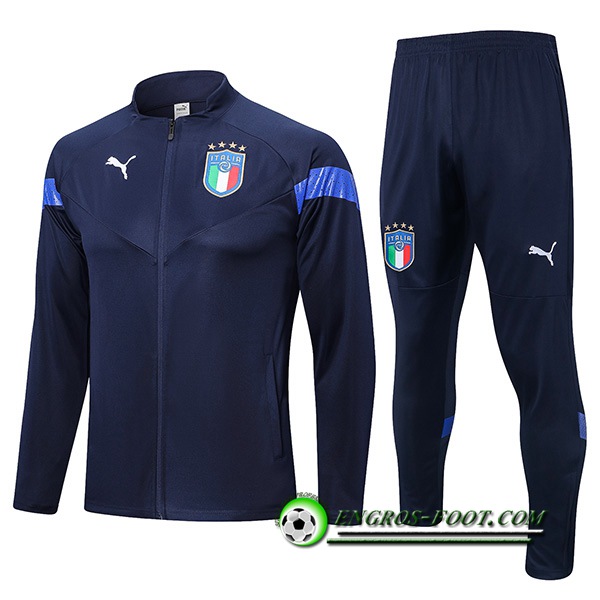 Ensemble Survetement de Foot - Veste Italie Bleu Marine 2022/2023