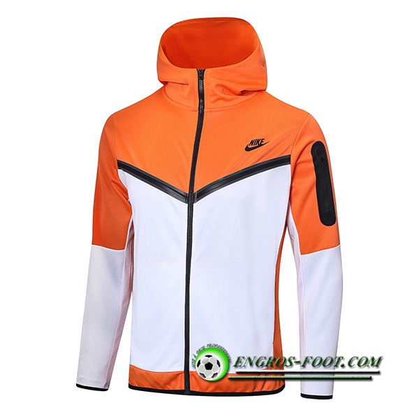 Veste A Capuche NIKE Blanc/Orange 2022/2023