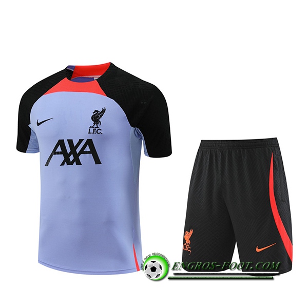 Ensemble Training T-Shirts + Shorts FC Liverpool Pourpre 2022/2023