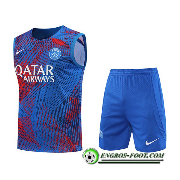 Ensemble Training Debardeur + Shorts PSG Rouge/Bleu 2022/2023