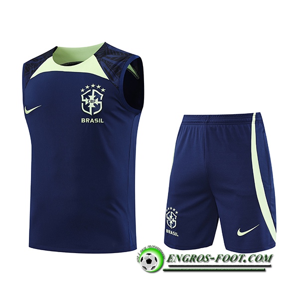 Ensemble Training Debardeur + Shorts Bresil Bleu Marine 2022/2023