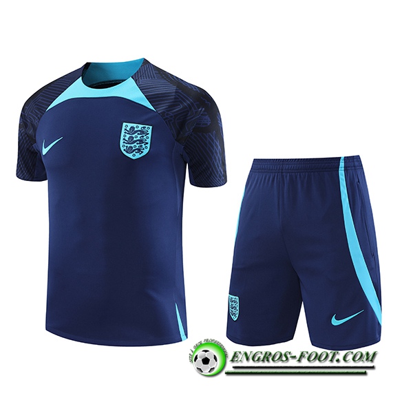 Ensemble Training T-Shirts + Shorts Angleterre Bleu Marine 2022/2023