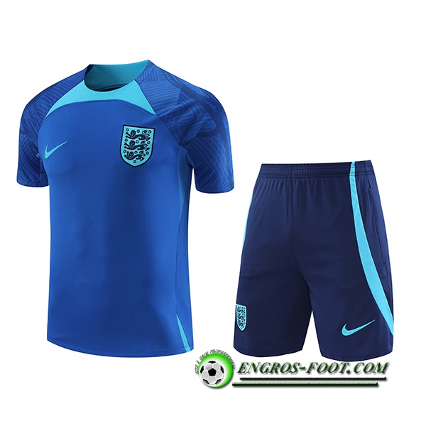 Ensemble Training T-Shirts + Shorts Angleterre Bleu 2022/2023