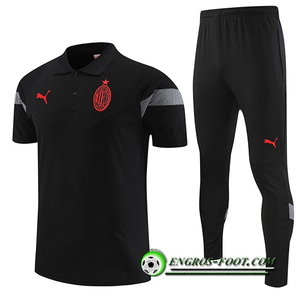 Ensemble Polo Foot Milan AC Noir 2022/2023