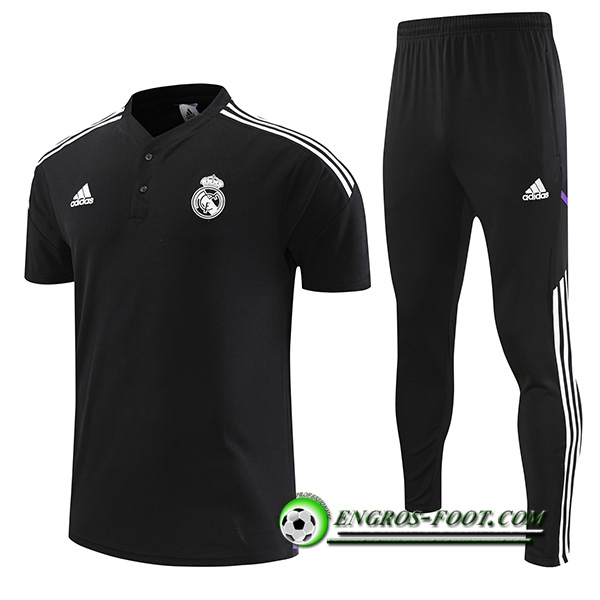 Ensemble Polo Foot Real Madrid Noir 2022/2023