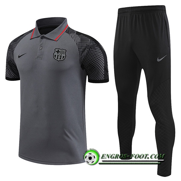 Ensemble Polo FC Barcelone Gris Foncé 2022/2023