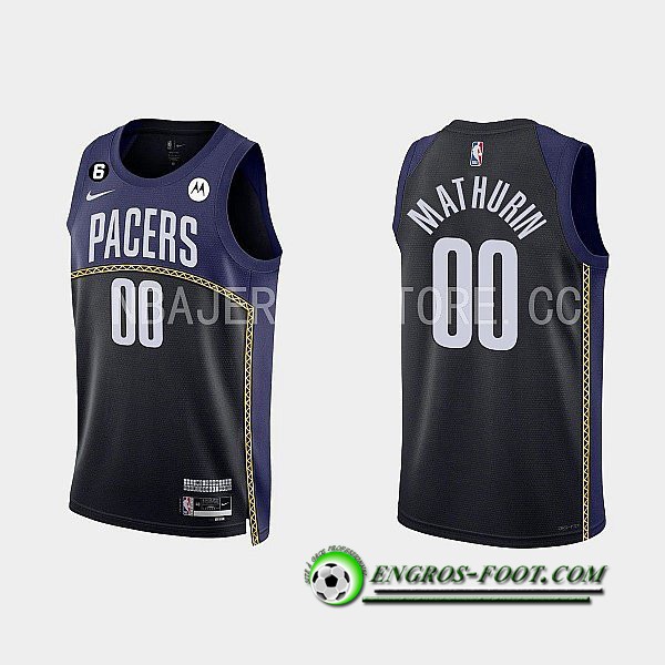 Maillot Indiana Pacers (MATHURIN #00) 2022/23 Noir/Bleu