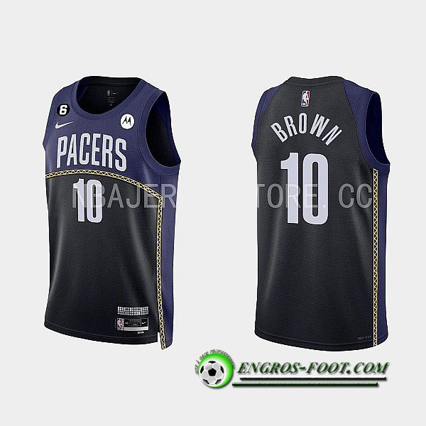 Maillot Indiana Pacers (BROWN #10) 2022/23 Noir/Bleu