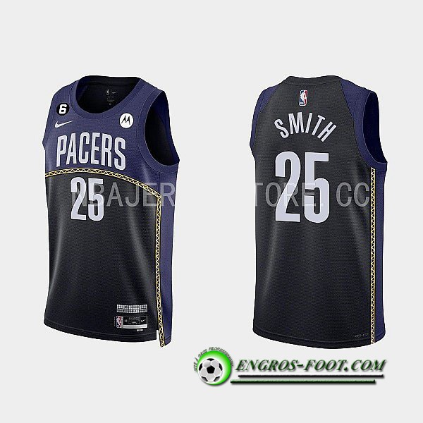 Maillot Indiana Pacers (SMITH #25) 2022/23 Noir/Bleu