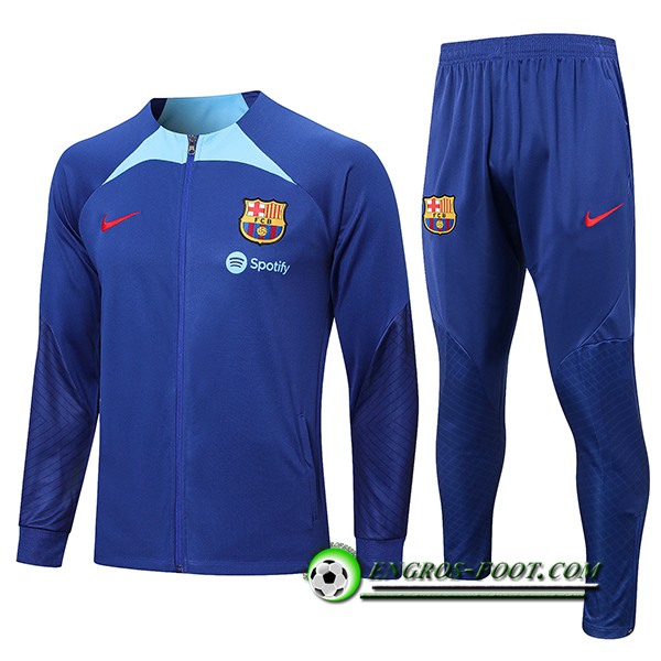 Ensemble Survetement de Foot - Veste FC Barcelone Bleu Marine 2022/2023