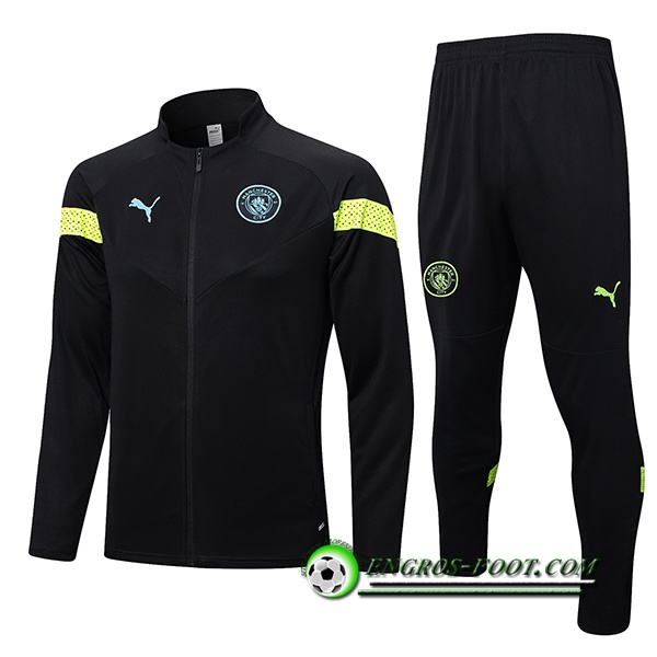 Ensemble Survetement de Foot - Veste Manchester City Noir 2022/2023