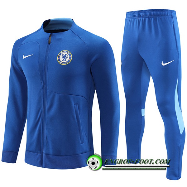 Ensemble Survetement de Foot - Veste FC Chelsea Bleu 2022/2023