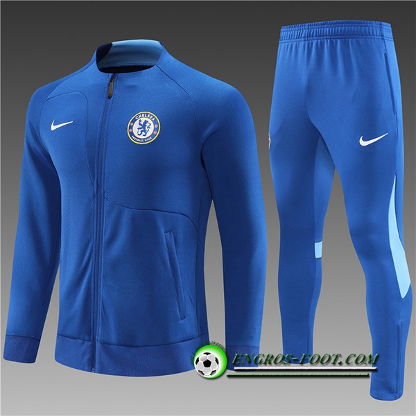 Ensemble Survetement de Foot - Veste FC Chelsea Enfant Bleu 2022/2023