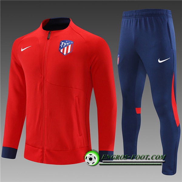 Ensemble Survetement de Foot - Veste Atletico Madrid Enfant Rouge 2022/2023