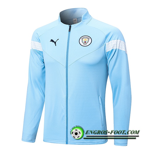 Veste Foot Manchester City Bleu Clair 2022/2023