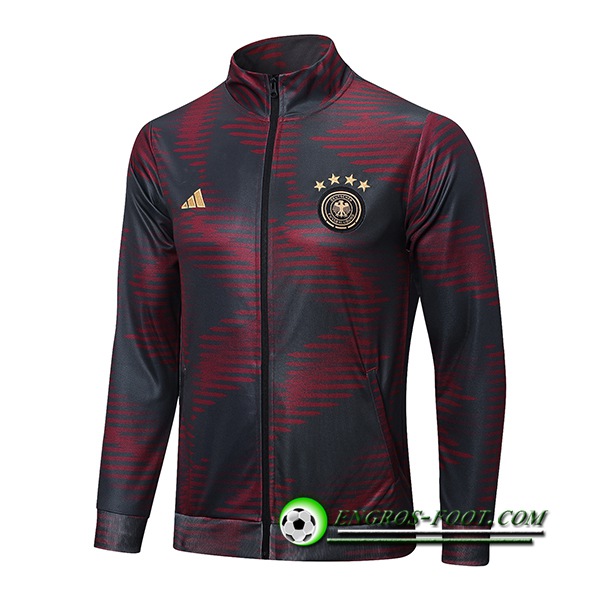 Veste Foot Allemagne Rouge/Noir 2022/2023