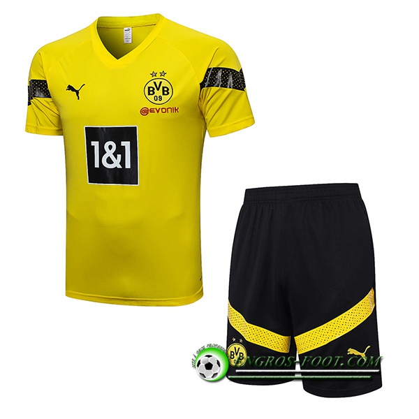 Ensemble Training T-Shirts + Shorts Dortmund Jaune 2022/2023