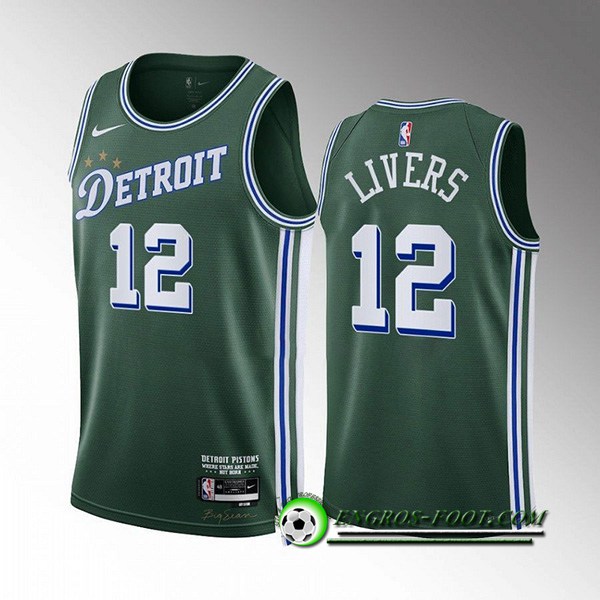 Maillot Detroit Pistons (LIVERS #12) 2022/23 Vert