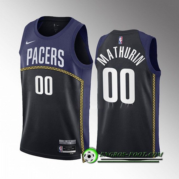 Maillot Indiana Pacers (MATHURIN #00) 2022/23 Noir/Bleu