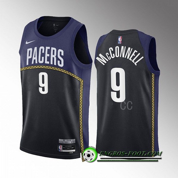 Maillot Indiana Pacers (McCONNELL #9) 2022/23 Noir/Bleu