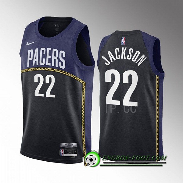 Maillot Indiana Pacers (JACKSON #22) 2022/23 Noir/Bleu