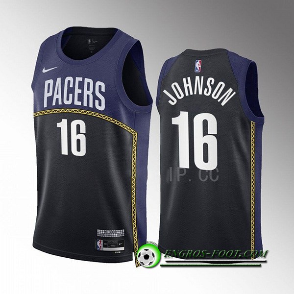 Maillot Indiana Pacers (JOHNSON #16) 2022/23 Noir/Bleu