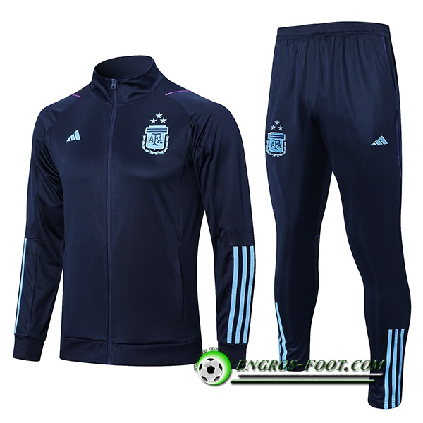 Ensemble Survetement de Foot - Veste Argentin 3 Stars Bleu Marins 2022/2023