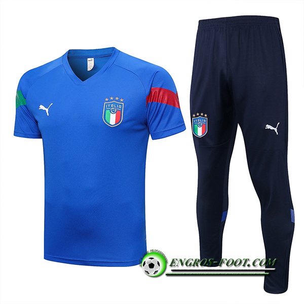 Ensemble Training T-Shirts + Pantalon Italie Bleu 2022/2023