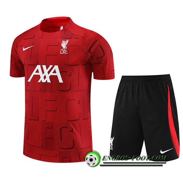 Ensemble Training T-Shirts + Shorts FC Liverpool Rouge 2022/2023