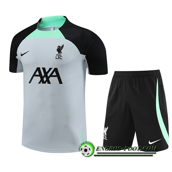 Ensemble Training T-Shirts + Shorts FC Liverpool Gris 2022/2023