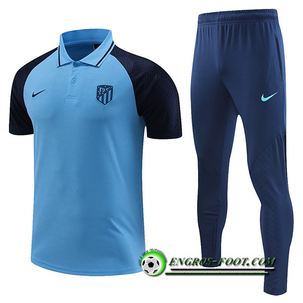 Ensemble Polo Atletico Madrid Bleu Clair 2022/2023