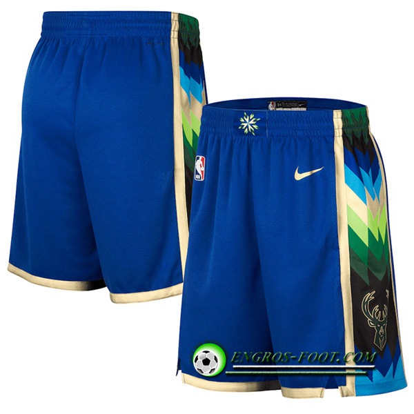 Shorts NBA Milwaukee Bucks Bleu