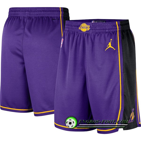 Shorts NBA Los Angeles Lakers Pourpre/Noir