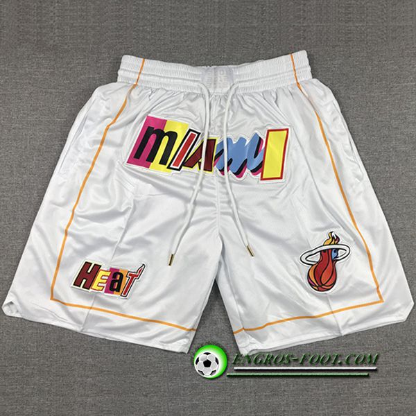 Shorts NBA Miami Heat Blanc