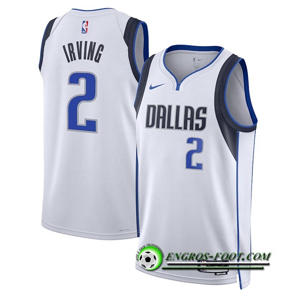 Maillot Dallas Mavericks (IRVING #2) 2022/23 Blanc Association Edition