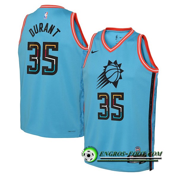 Maillot Phoenix Suns (DURANT #35) 2022/23 Bleu Clair City Edition