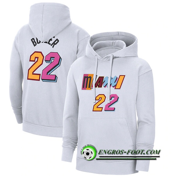 Sweatshirt Training Capuche Miami Heat Blanc 2023