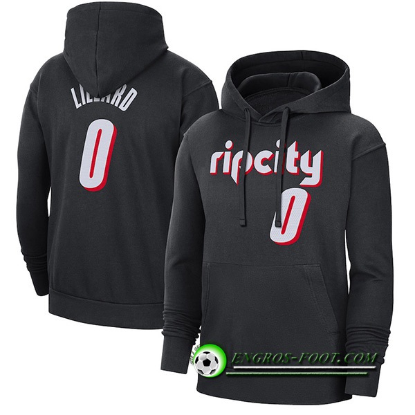 Sweatshirt Training Capuche Portland Trail Blazers Noir 2023