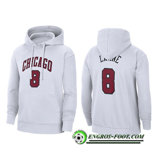 Sweatshirt Training Capuche Chicago Bulls Blanc 2023